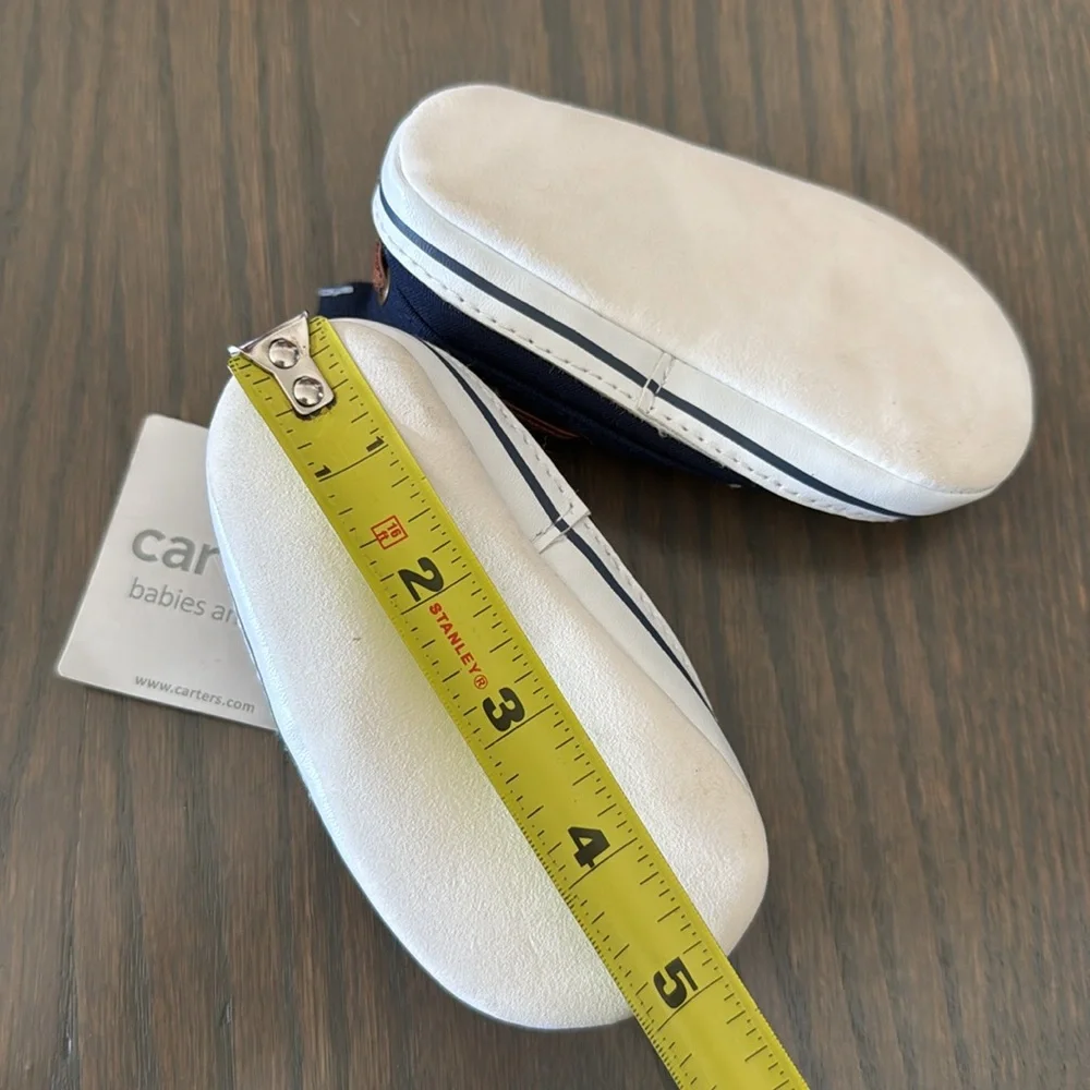 Carter’s Baby Boat Shoes Navy Blue Slip-On Crib Shoes 6–9 Months NWT